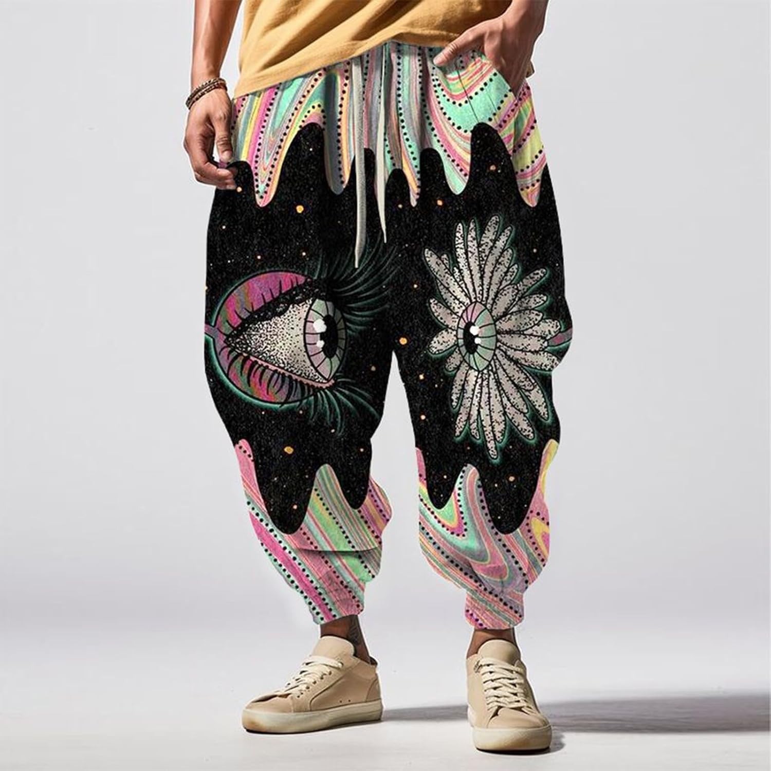Mens All Over Print Hippie Harem Pants Hip Hop Yoga Martinique Ubuy