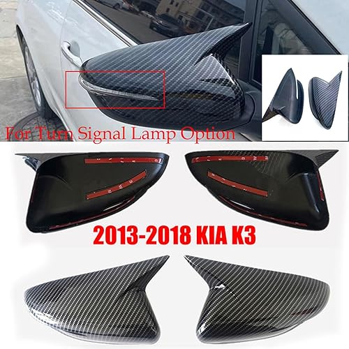 Miniatura 3 de Mirror Cover for KIA K3 Cerato Forte 2013-2022 ABS Auto Car Body Side Door Rearview Mirror Cover Cap Shell Housing Sticker Trim
