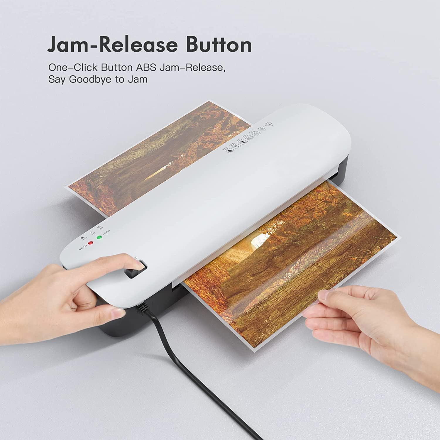 Laminatore da 33 pollici con tecnologia Never Jam, 40 fogli di laminazione, laminatore termico A3 4 in 1 con trimmer e arrotondatore angolare per ufficio, scuola, affari e uso domestico