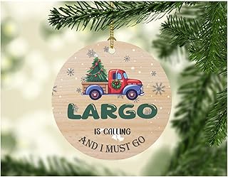 Largo is Calling and I Must Go Largo MD Maryland Souvenir Ornament MDF 3'' White