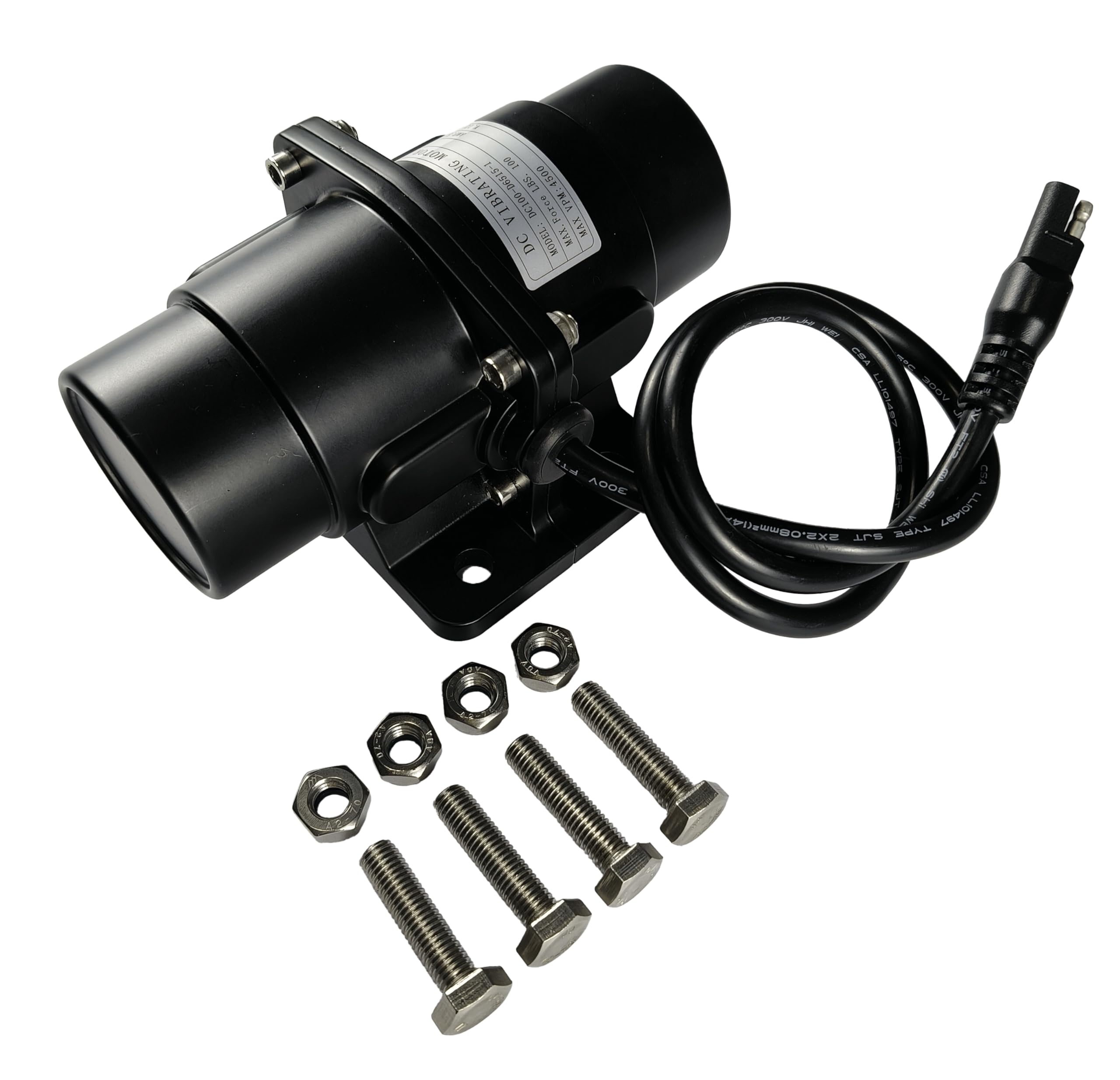 Photo 1 of Putec Vibration Motor 200LBS DC 12V Vibrator for Salt&Sand Spreader And Concrete Mixer 4500RPM Vibrating Tool With Installation Screws
