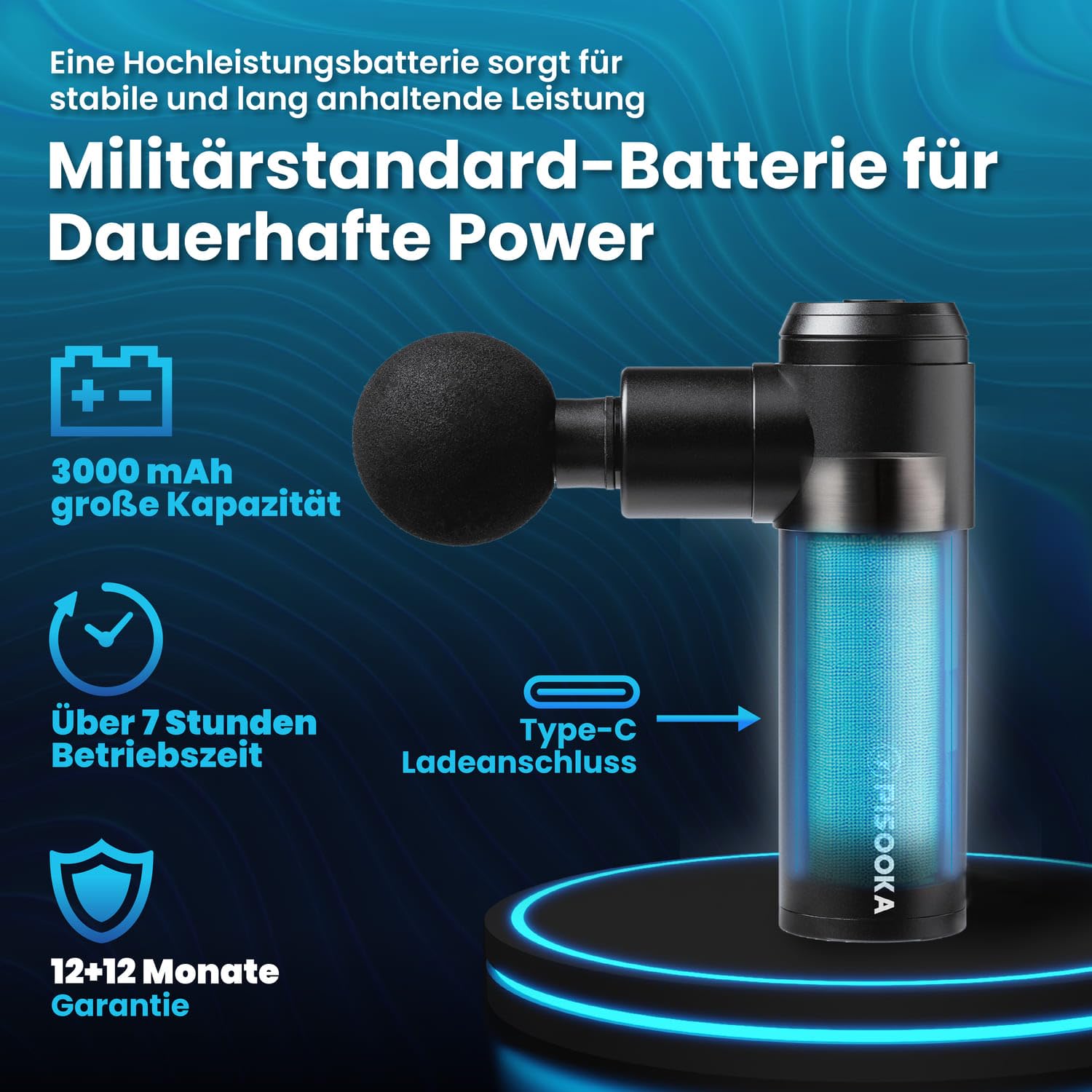 Project Mars PISOOKA X2 Mini Massagepistole für Frauen (0,5kg) – Starkes Handmassagegerät gegen Nackenverspannung – Leise Massage Gun mit 4 Aufsätzen, USB-C & Geschenkbox (Rosa)