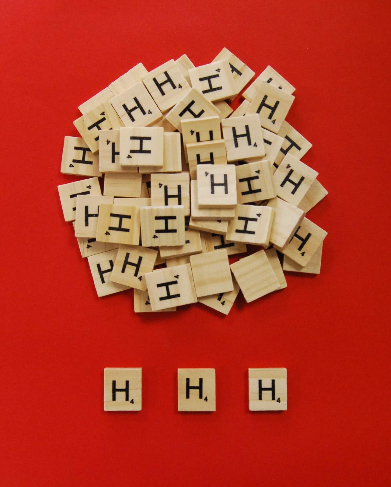 celloexpress Scrabble Tiles Same Letters, 18.1mm x 20mm x 5.2mm Wooden Tiles For Crafting and Scrapbooking, H Scrabble Tiles