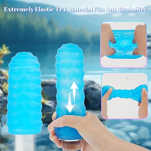 Miniatura 10 de Masturbador masculino juguetes sexuales para adultos, juguete sexual giratorio texturizado para hombres masturbación, pene de huevo elástico ultra