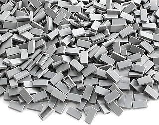 Feleph Light Bluish Gray 1Ã—2 Tile Ã—700 Parts and Pieces Flat Bricks, Bulk Building Blocks for Smooth Surface Wall Floor, Toy Accessories Compatible with Major Brands