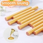 36 Pcs 4" Longue x 0.43" Bâtons de colle métallisés dorés chaud couleur pleine taille, bâtons de colle haute et basse température pour sceller le timbre de cire, l'artisanat, DIY, Décoration
