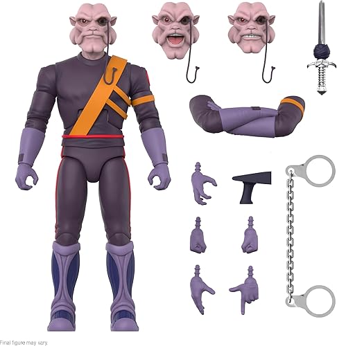 Super7 ULTIMATES! Thundercats Captain Shiner - Figura de acción de Thundercats de 7 pulgadas con accesorios, coleccionables clásicos de dibujos