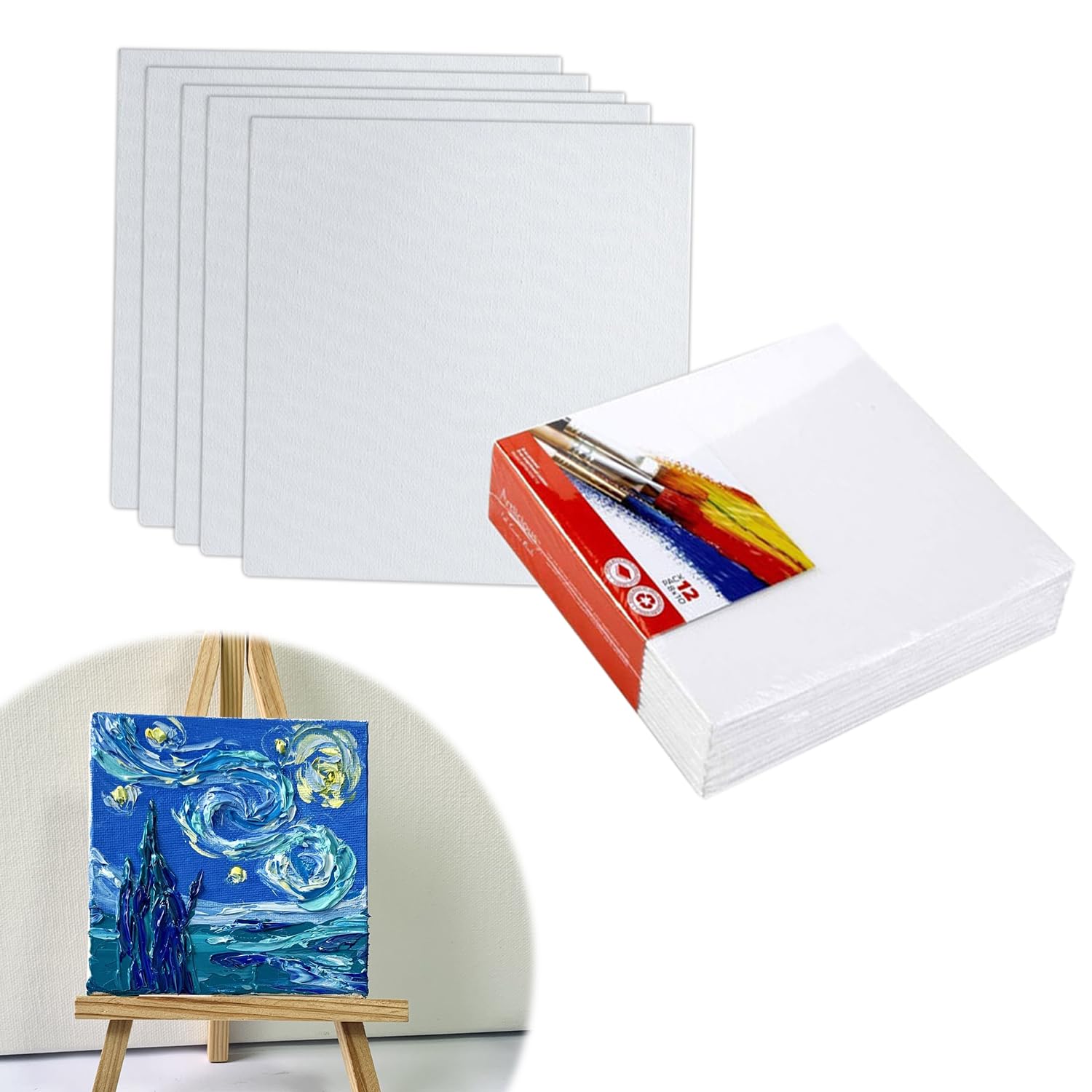 30*40 Panel de lienzo de algodón en blanco para pintar, tabla de lino y pintura acrílica - China Panel de lienzo lienzo en blanco y panel precio