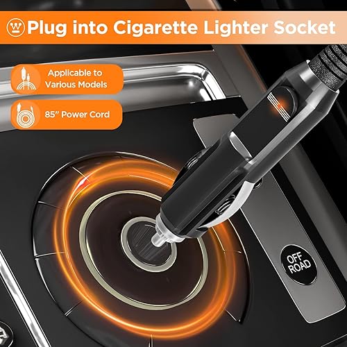 Miniatura 37 de Westinghouse Manta térmica para auto, manta eléctrica de 12 voltios para automóvil, camión, SUV, RV, manta térmica portátil para campamento, carbón