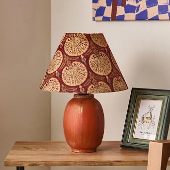 Sienna Handmade Dekoratif Seramik Abajur | Modern Desenli Tasar m | 40 cm | A Enerji S n f  | E27 Uyumlu | Yerli  retim | CE Sertifikal  | HMY Design [Enerji S n f  A]
