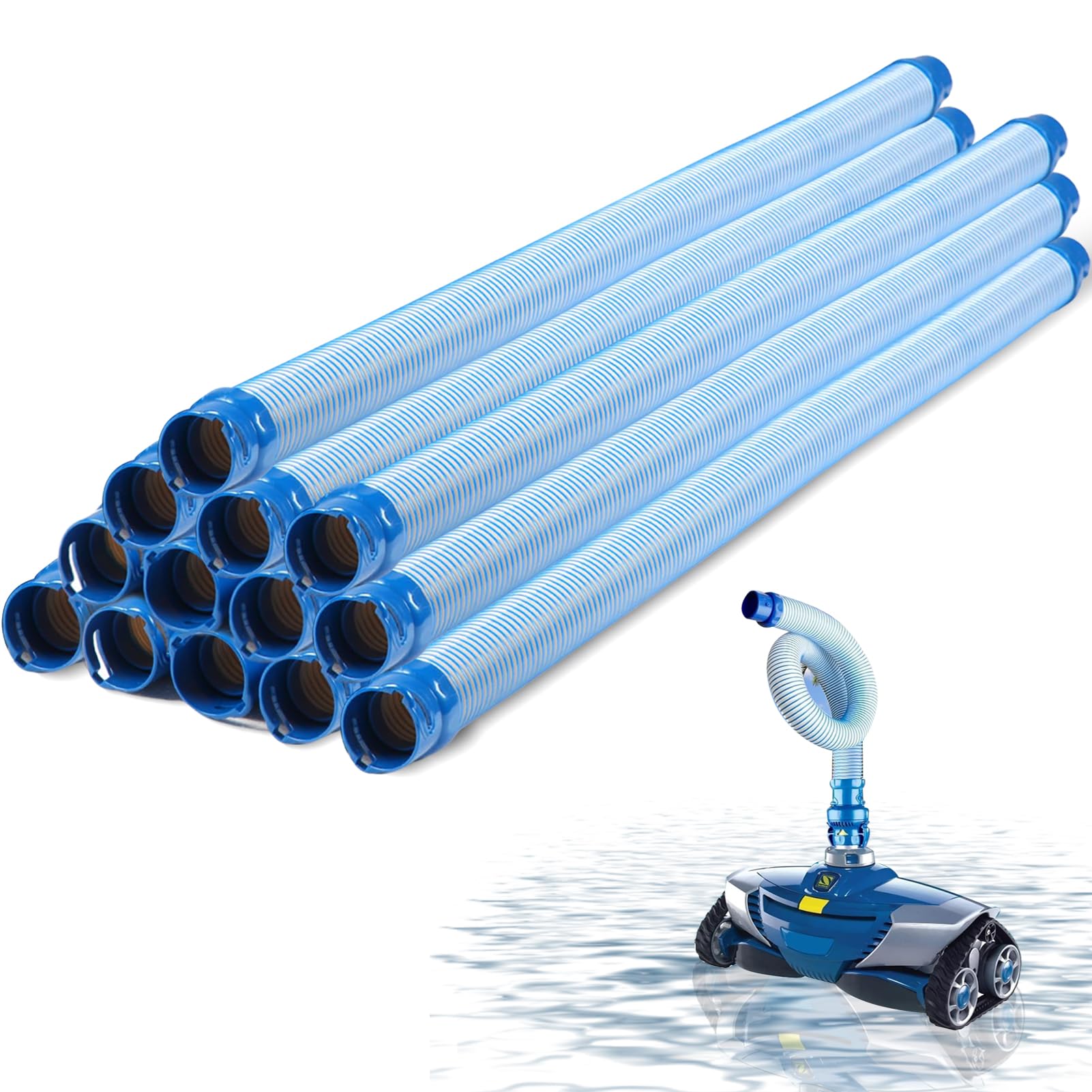 13-Pack Pool Cleaner Hose for X7 T3 T5 MX6 MX8, 39 in Swimming Pool Vacuum Hose Replacement Kit, R0527700 X38210S Twist Lock MX6 Replacement Parts