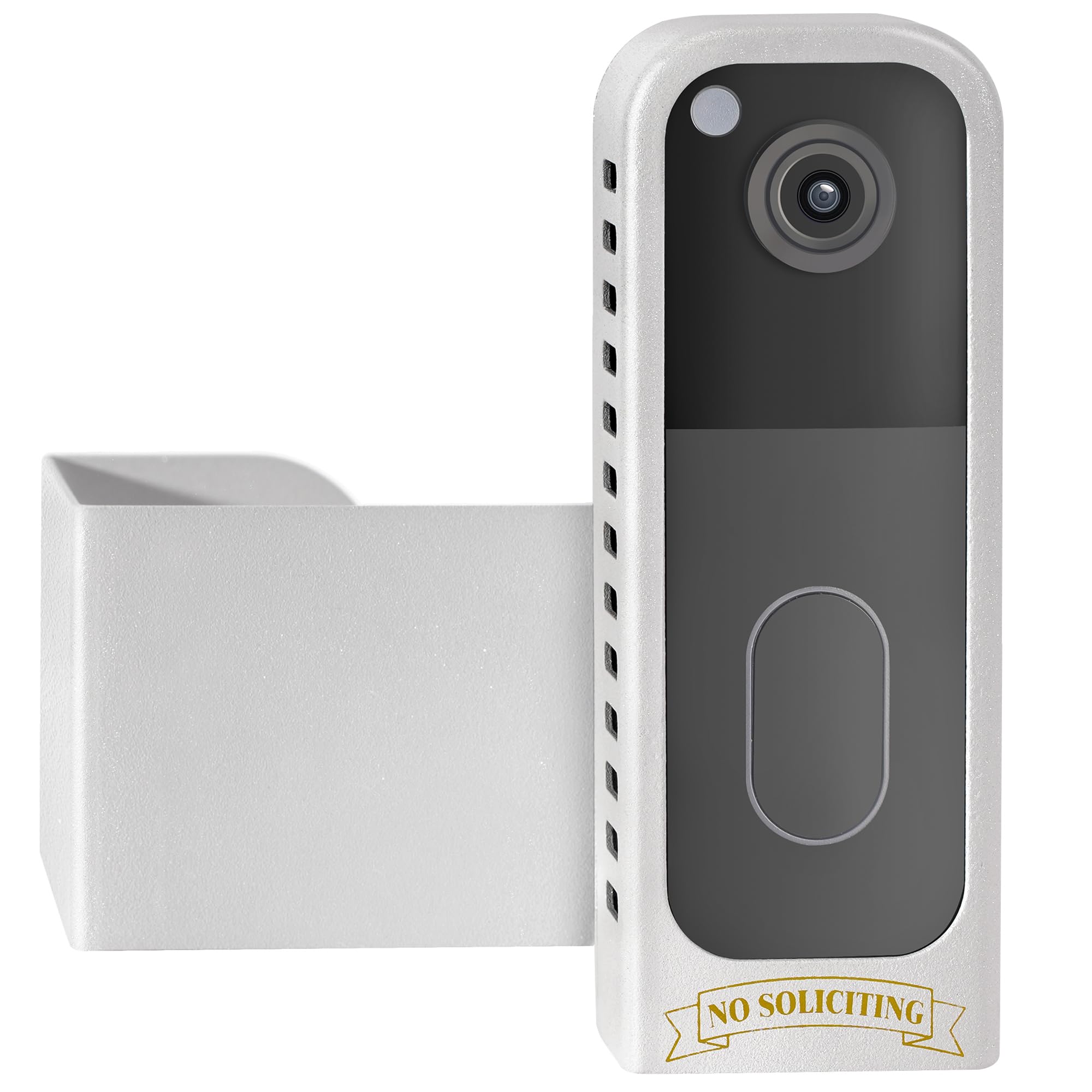 Photo 1 of Anti Theft Blink Doorbell Mount - Metal Blink Door Holder No Drill for Apartment - White Doorbell Bracket Renter Friendly for 2nd Gen & 1st Gen