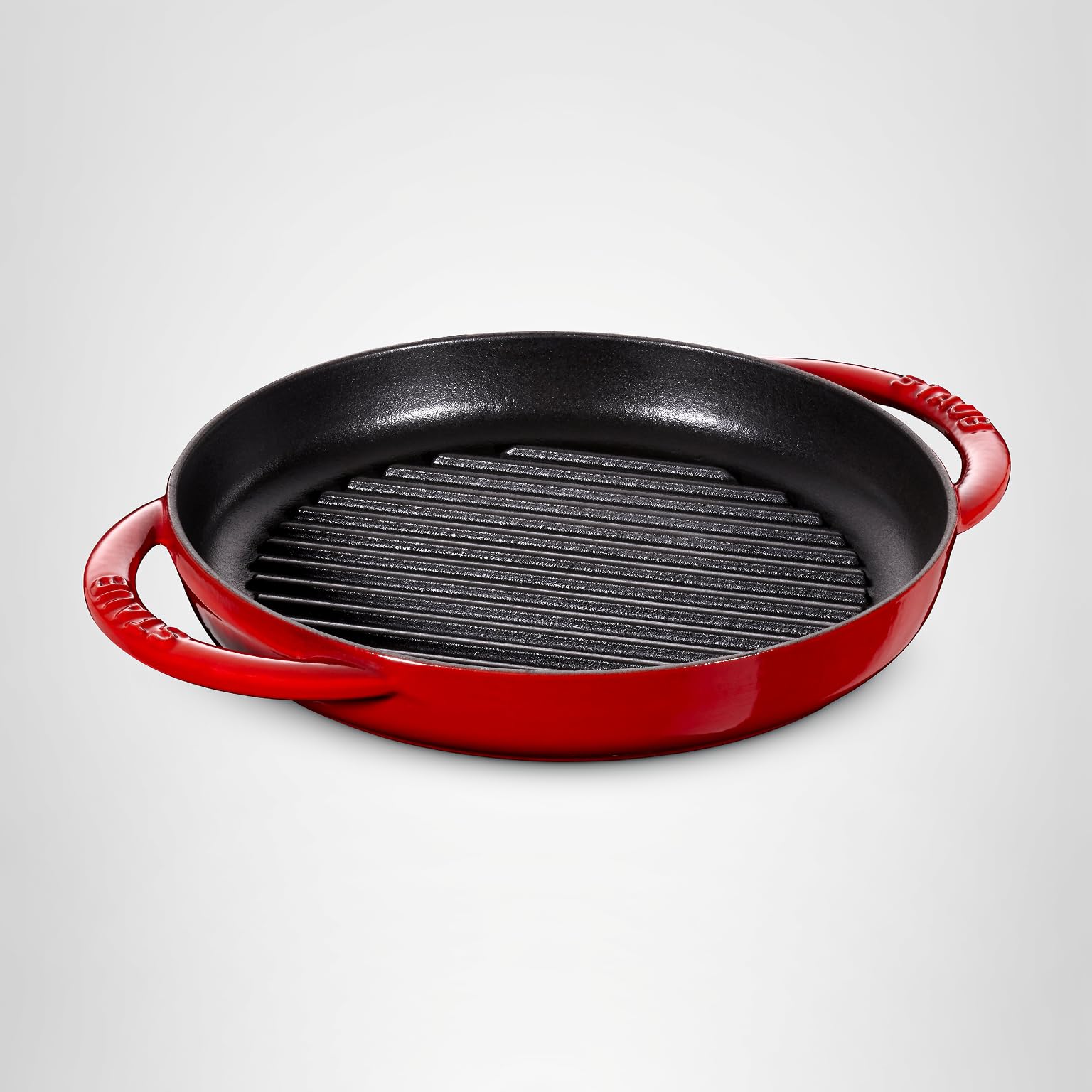 ［新品未使用品］ストウブ グリルパン 22cm ピュアグリル チェリー Amazon｜staub ストウブ 「 ピュアグリル ラウンド チェリー 22cm