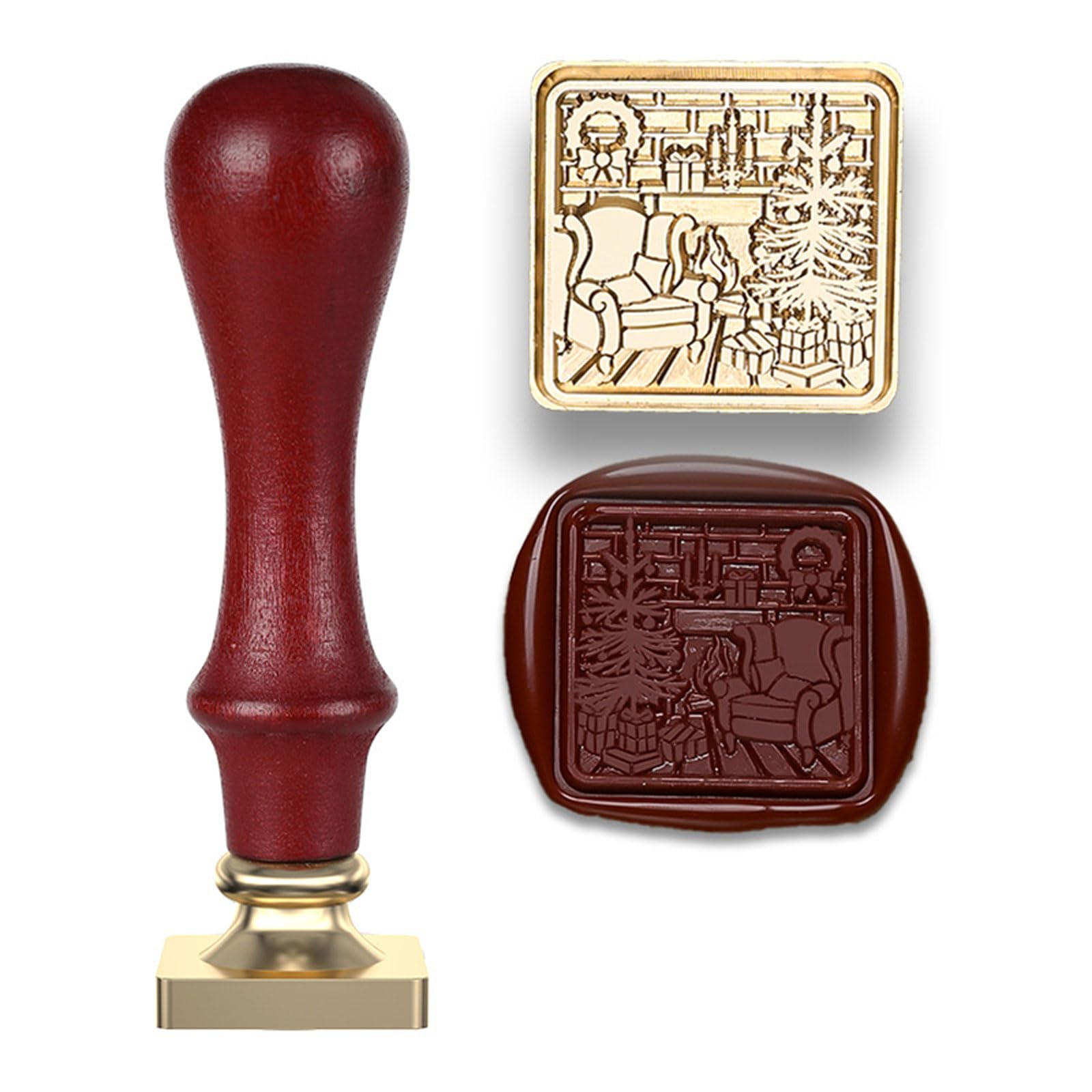 Buxuaaaa Treat Christmas Christmas Sealing Stamp For Scrapbooking, Sealing Stamp Head Replacement For Invitations Envelope Embellishments Letter Seal