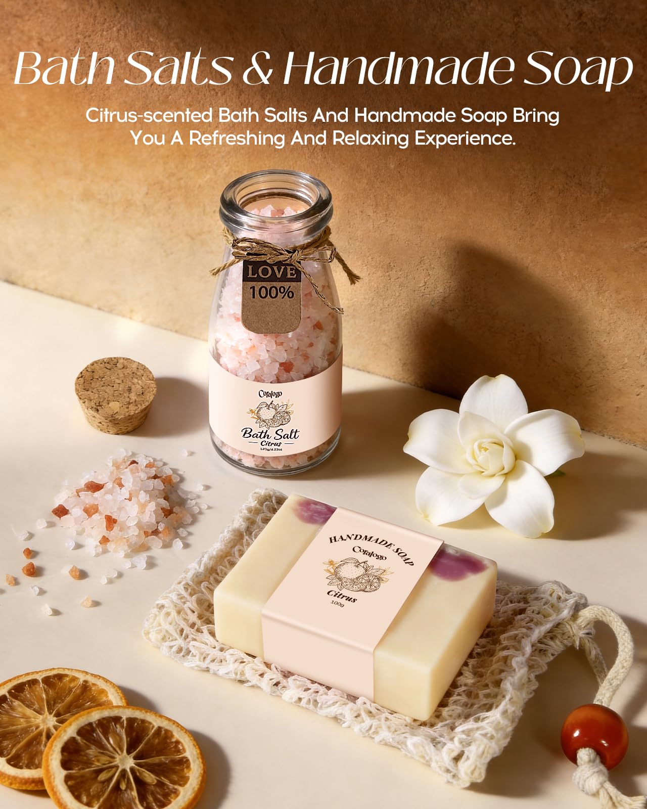 Citrus Jasmine Spa Gift Basket - Natural Beauty -3