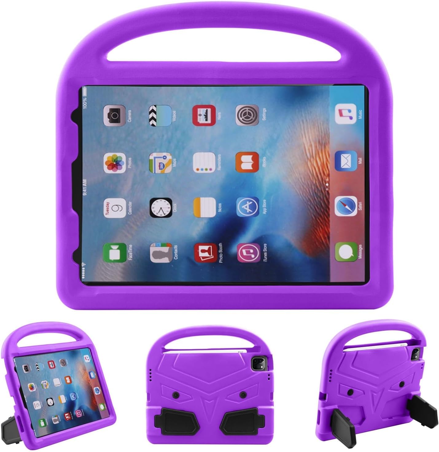 Tablet PC Bags Cases Sleeves Tablet Case Compatible with Kids Compatible with iPad Pro 11 Inch 2022/2021/2020/2018 Case - Lightweight EVA Shockproof Protective Handle Stand Cover(Black)