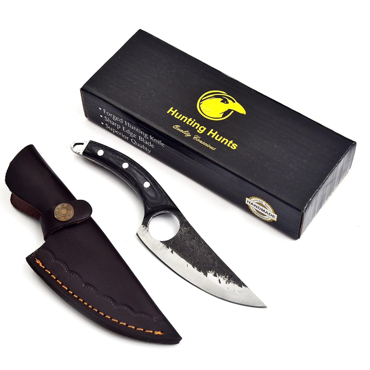 Viking Knife Japan Kitchen Upgraded Hand Forged Butcher Knife with Sheath High Carbon Steel Sharp Meat Cleaver for
