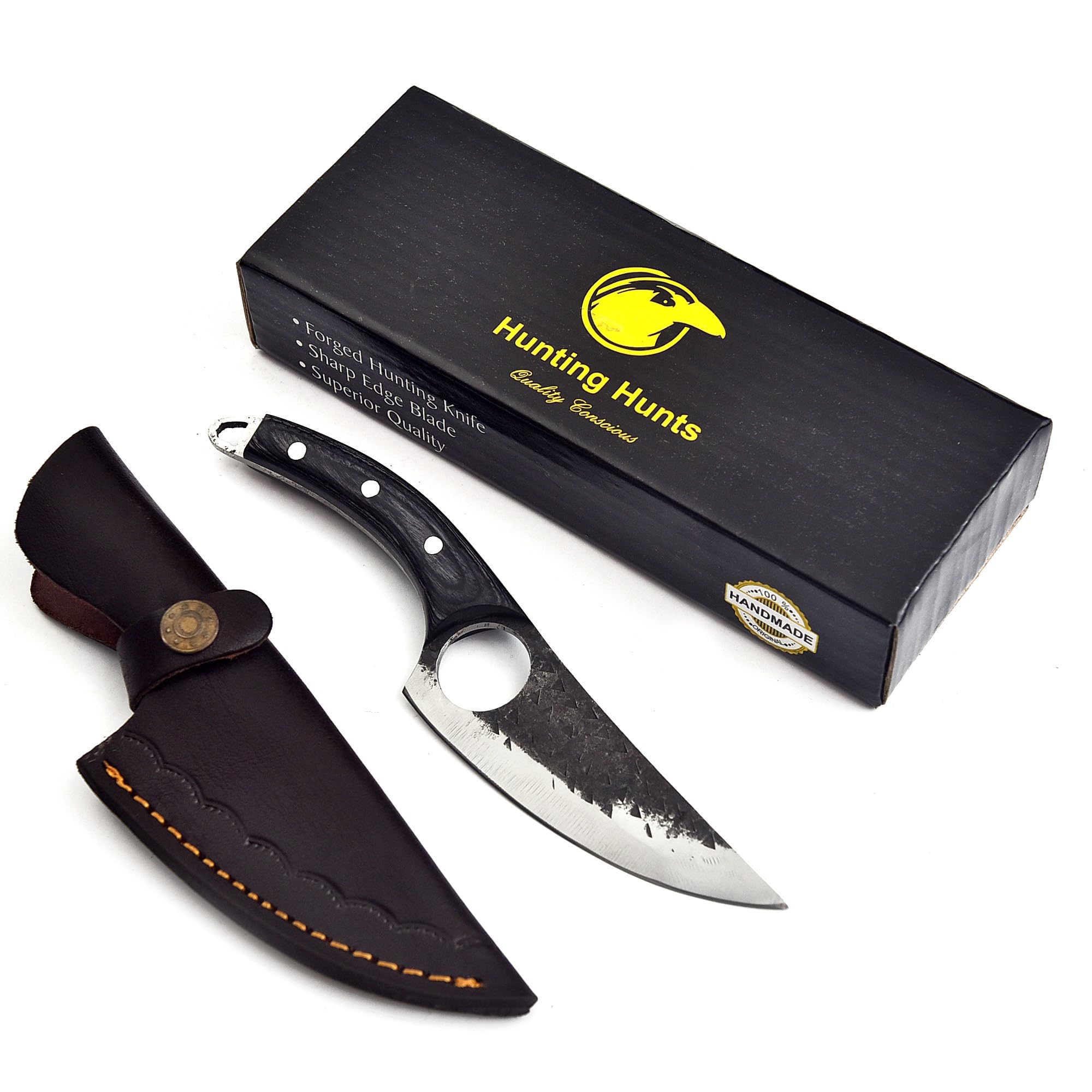 Viking Knife Japan Kitchen Upgraded Hand Forged Butcher Knife with Sheath High Carbon Steel Sharp Meat Cleaver for