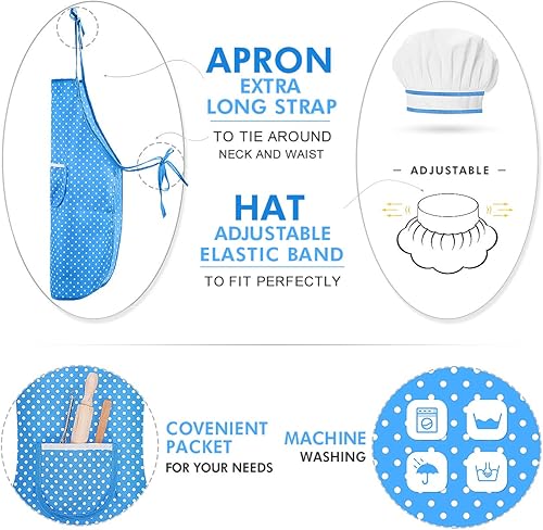 Miniatura 5 de Regalos para niñas de 2 a 8 años, juego de disfraz de chef para niñas, delantal para niñas, regalos de cumpleaños, Navidad, relleno de calcetines