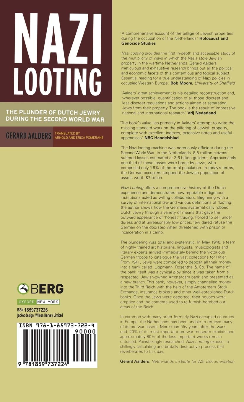 Nazi Looting: The Plunder of Dutch Jewry During the Second World War
