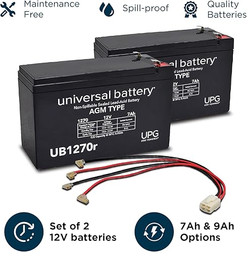 Miniatura 5 de AlveyTech Paquete de baterías de 24 voltios (9 Ah, con arnés)  para The Razor Dune Buggy, Go-Kart, juego de baterías de repuesto de 12 V, scooter