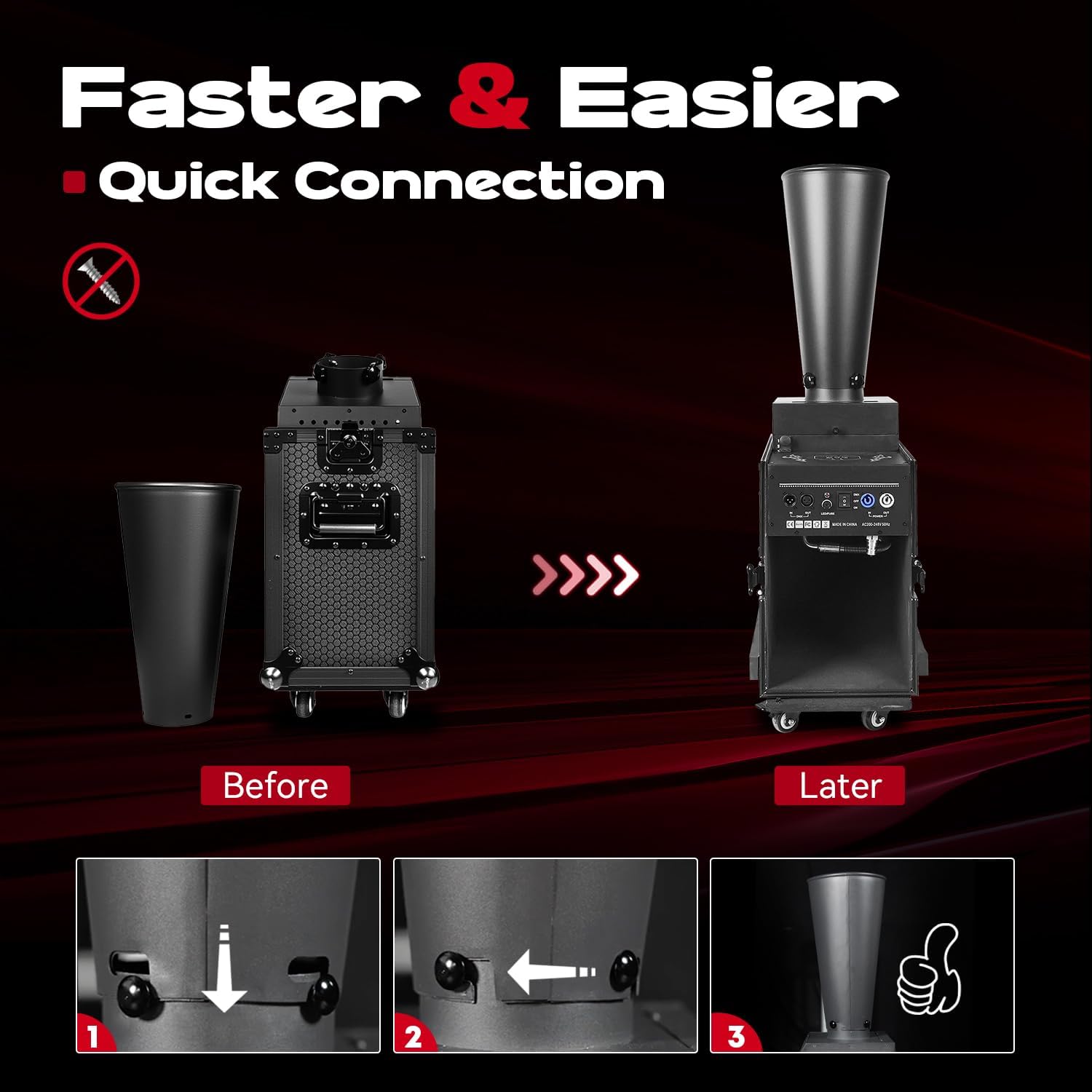 Co2 Confetti Cannon Machine DMX Control with Flight Case Wedding Confetti Cannon for Disco Nightclub Stage Party (Mini) (DMX Control)