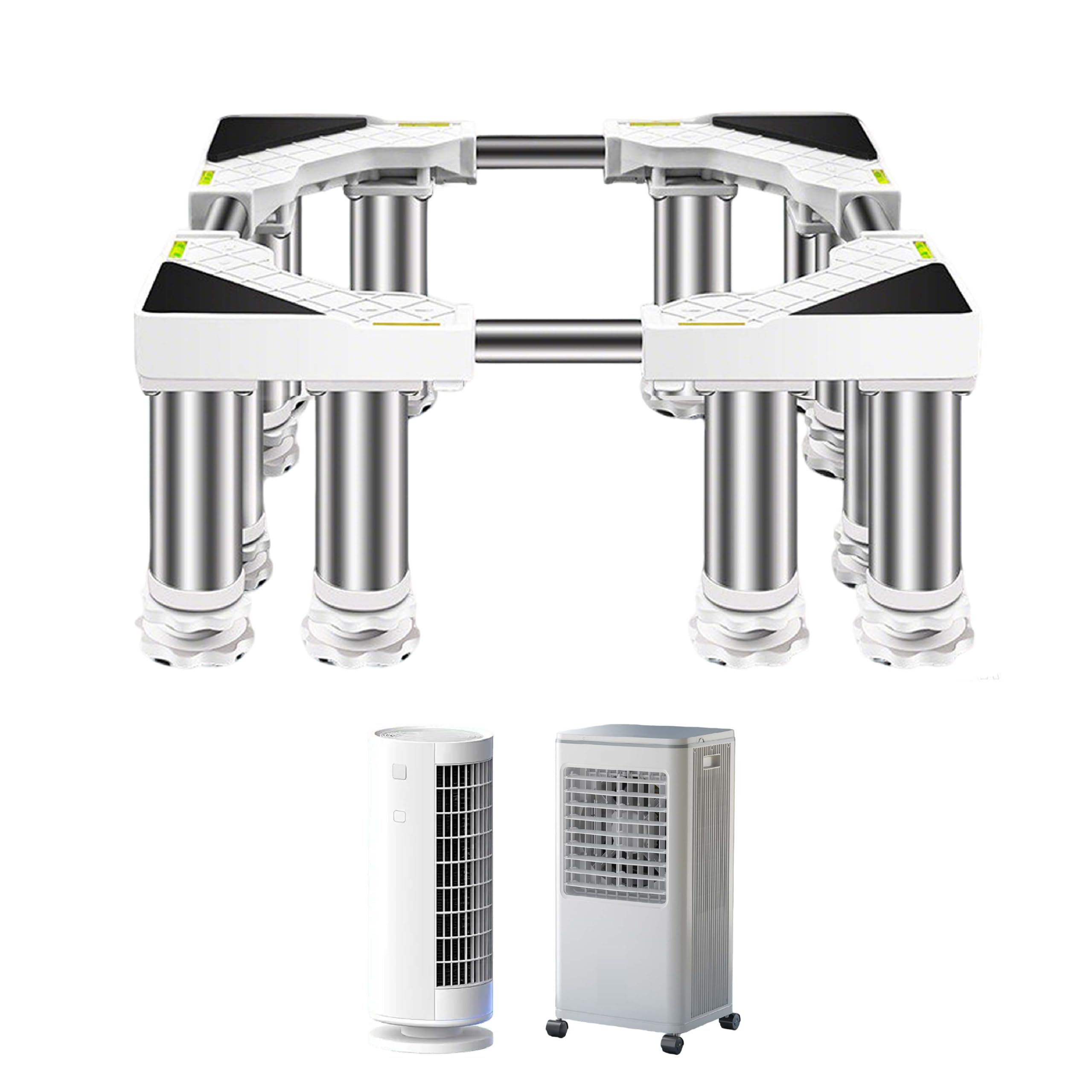 Klimaanlage Untergestell 12 Beine Höhenverstellbar – Nivellierbare Standfüße für Altbau Unebene Böden Breite Auflagefläche Perfekte Balance Serverraum Gewerbebetrieb