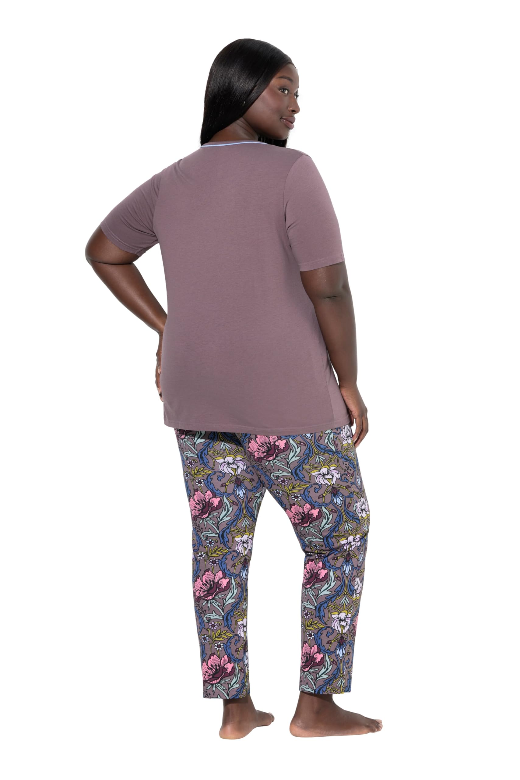 Ulla Popken Pyjama, Floral Art Pigiama Donna