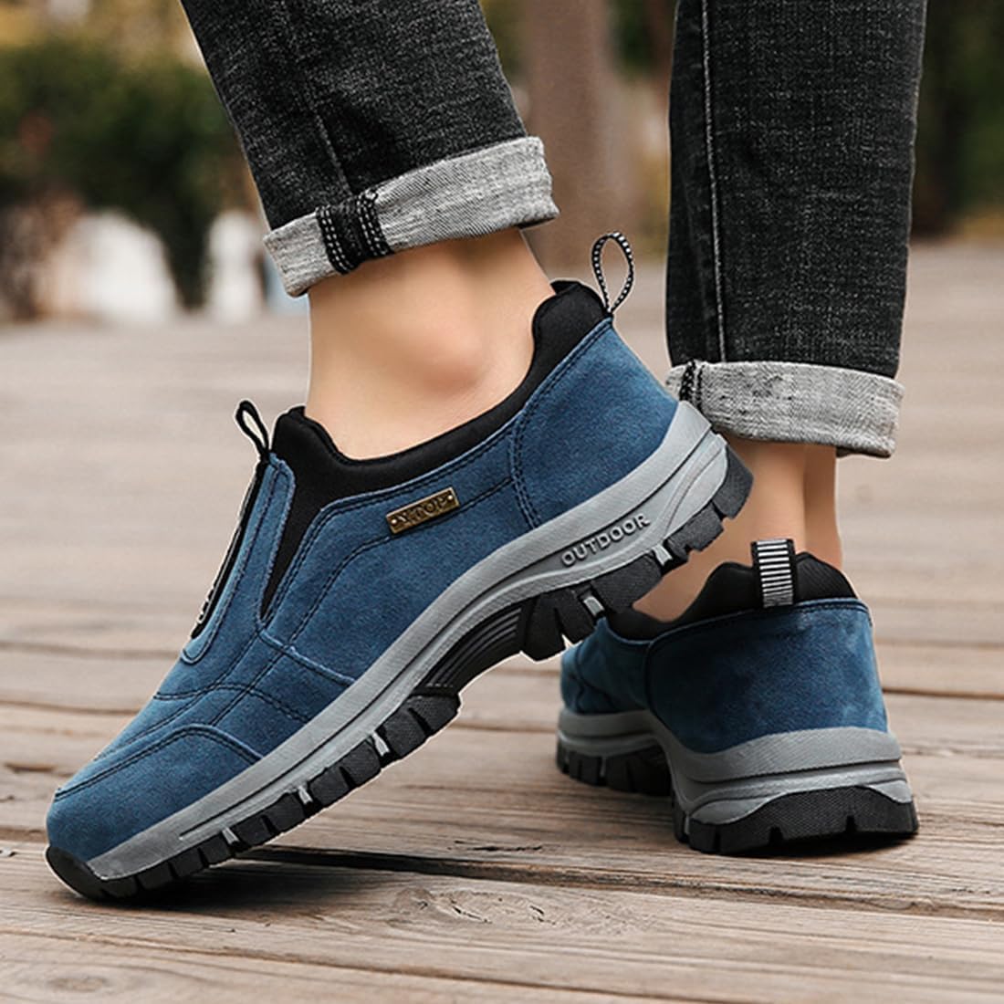 Men's Comfortable Waterproof Breathable Orthopedic Walking Shoes,Orthopedic Walking Shoes Slip On Hiking Shoes for Men - Image 2