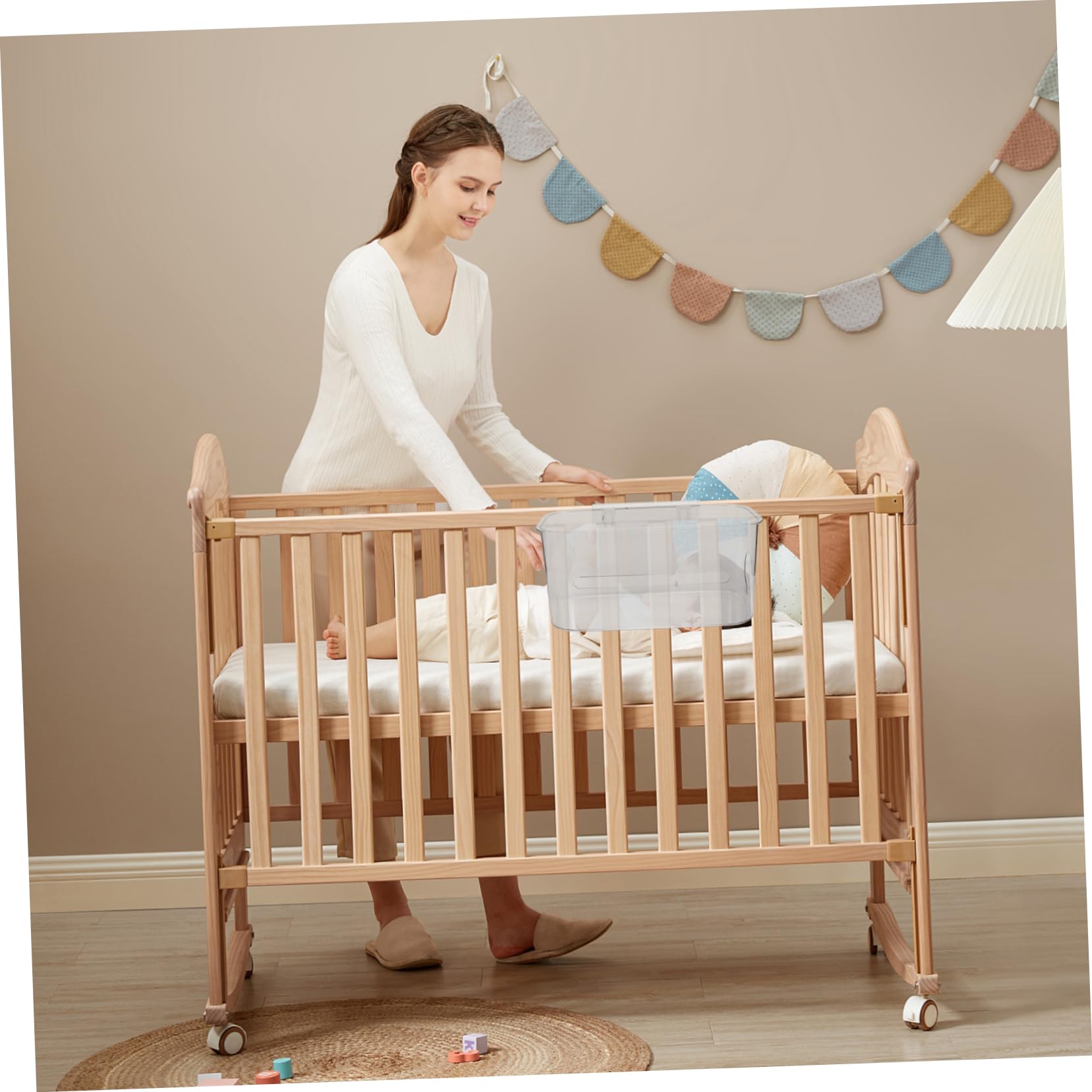 Organizzatore Sospeso per Dormitorio, Culla e Camera | Acrilico, Struttura Robusta Salvaspazio, Capienza Tasche per Accessori e Piccoli Oggetti