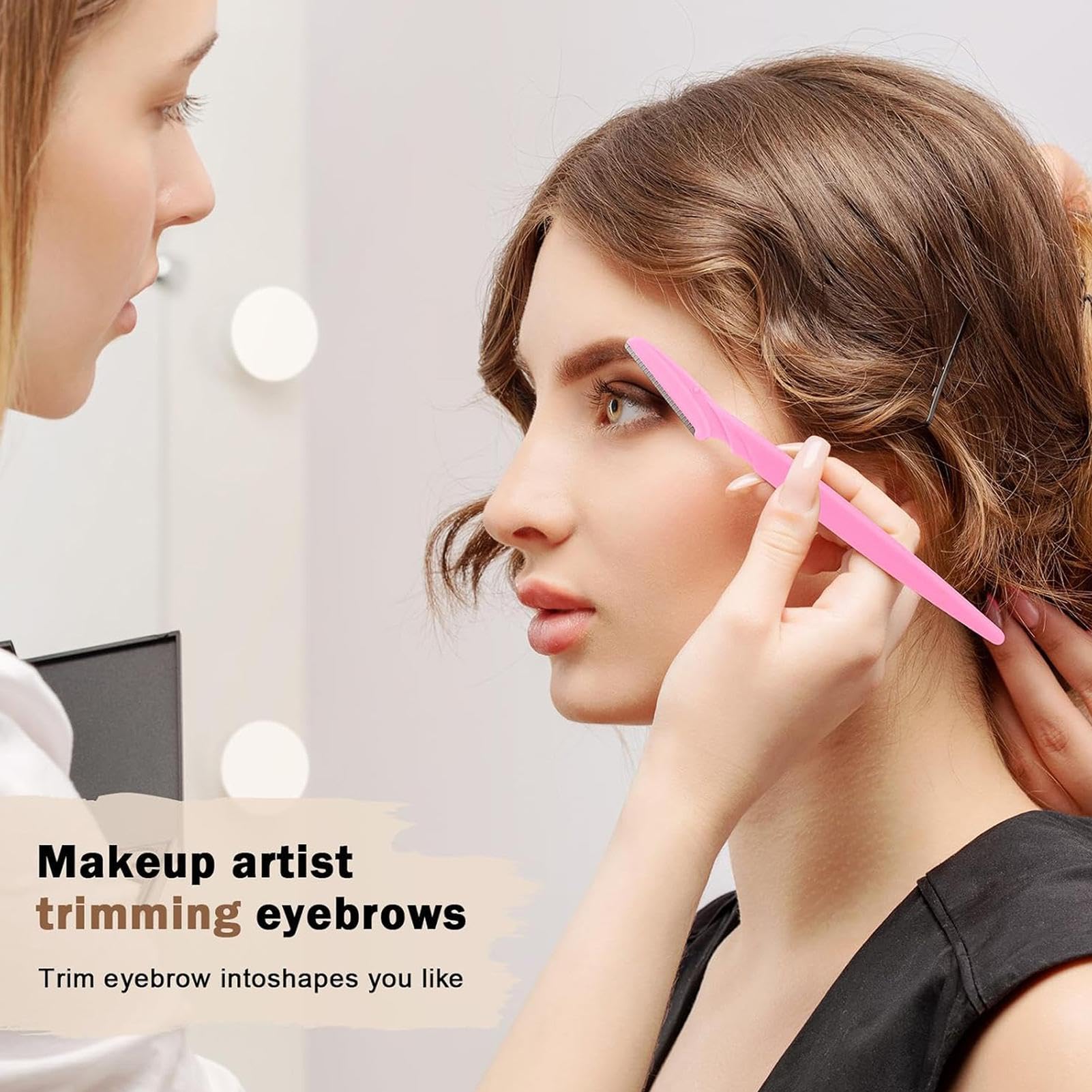 Trimmer de cejas para mujer, cortador de cejas – Frente a la precisión de las cejas Shaper – Herramienta de dermaplaning portátil, herramienta de afeitado manual para el hogar, viajes y viajes