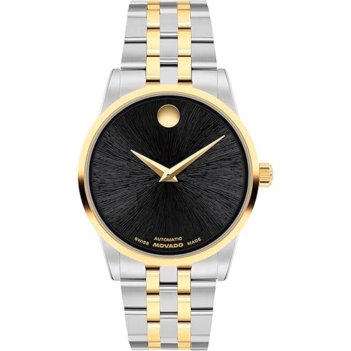 Movado Museum Classic Women's Automatic Watch, Stainless Steel Bracelet, Self-Winding Luxury Timepiece - Gift for Her - 33mm