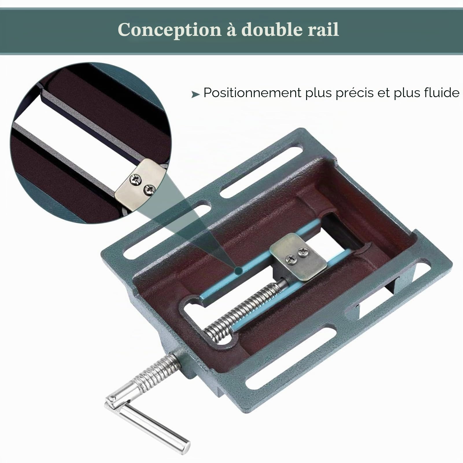 Etau de Perceuse a Colonne Étau de Fixation pour Perceuse et étau de Table avec Verrouillage de Base Pivotante de 10,2 cm Robuste de Précision Étau de Fraisage de Précision Étau de Serrage