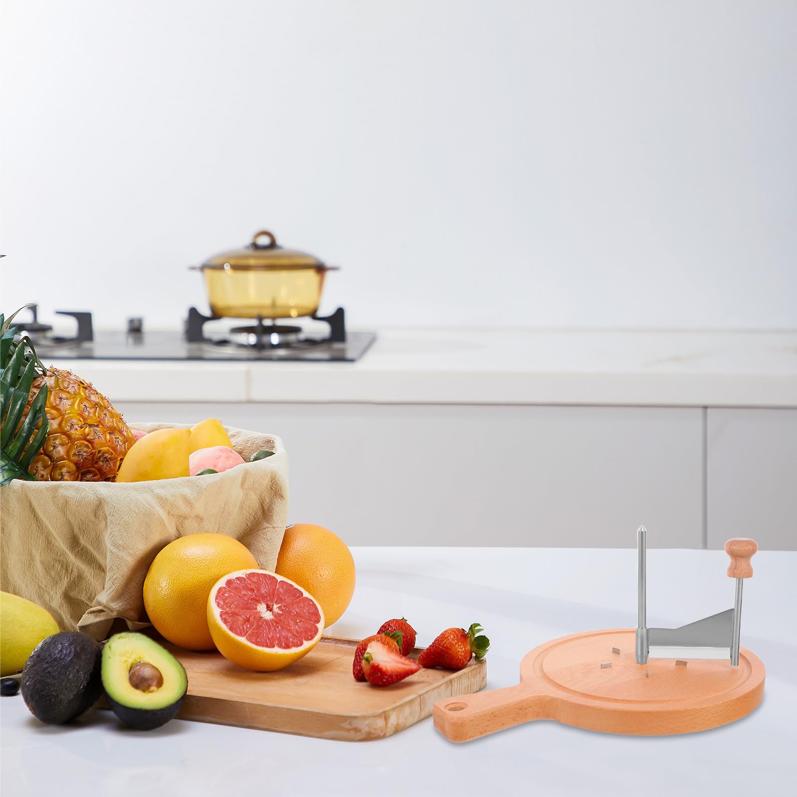 Käsehobel aus Edelstahl und Sicher und Stabil Einfach zu Reinigen für Moderne Küchen und Zuhause Praktischer Käse schneider mit Rundscheibe