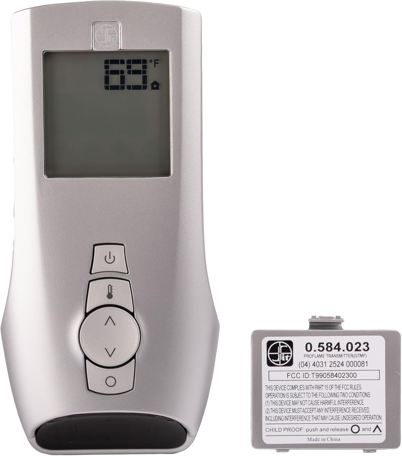 Sit 0.584.023 Proflame 1 Silver Transmitter GTMF Series Fireplace Remote Control Handheld Thermostat - Fireplace On/Off/Flame Adjustment. Note: Will Not Replace Black Transmitters or Other Models.