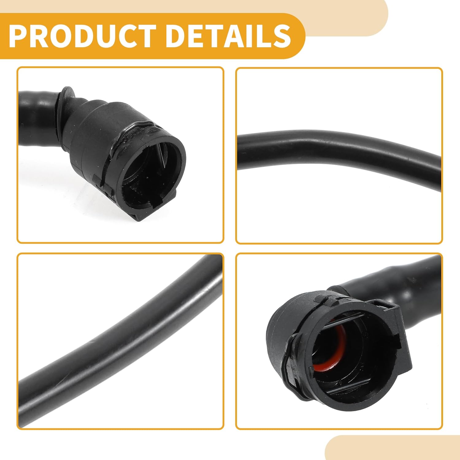 Radiator Hose No.17128651298 Engine Coolant Overflow Hose for BMW X3 2011-2017 for BMW X4 2015-2018 Plastic Black Good Sealing