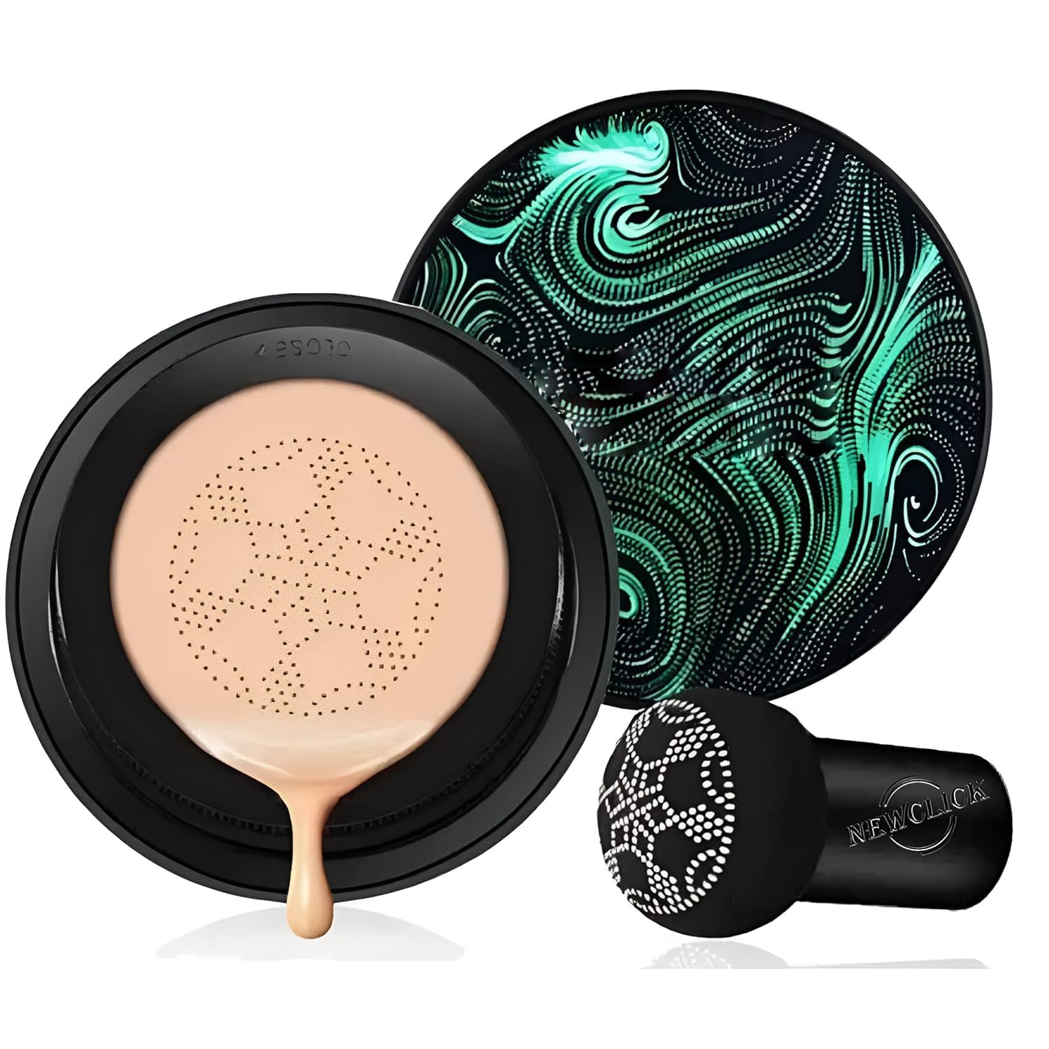 GEER Air Cushion Mushroom With BB Water Proof Natural Foundation and CC Full Coverage Concealer Cream - 20g