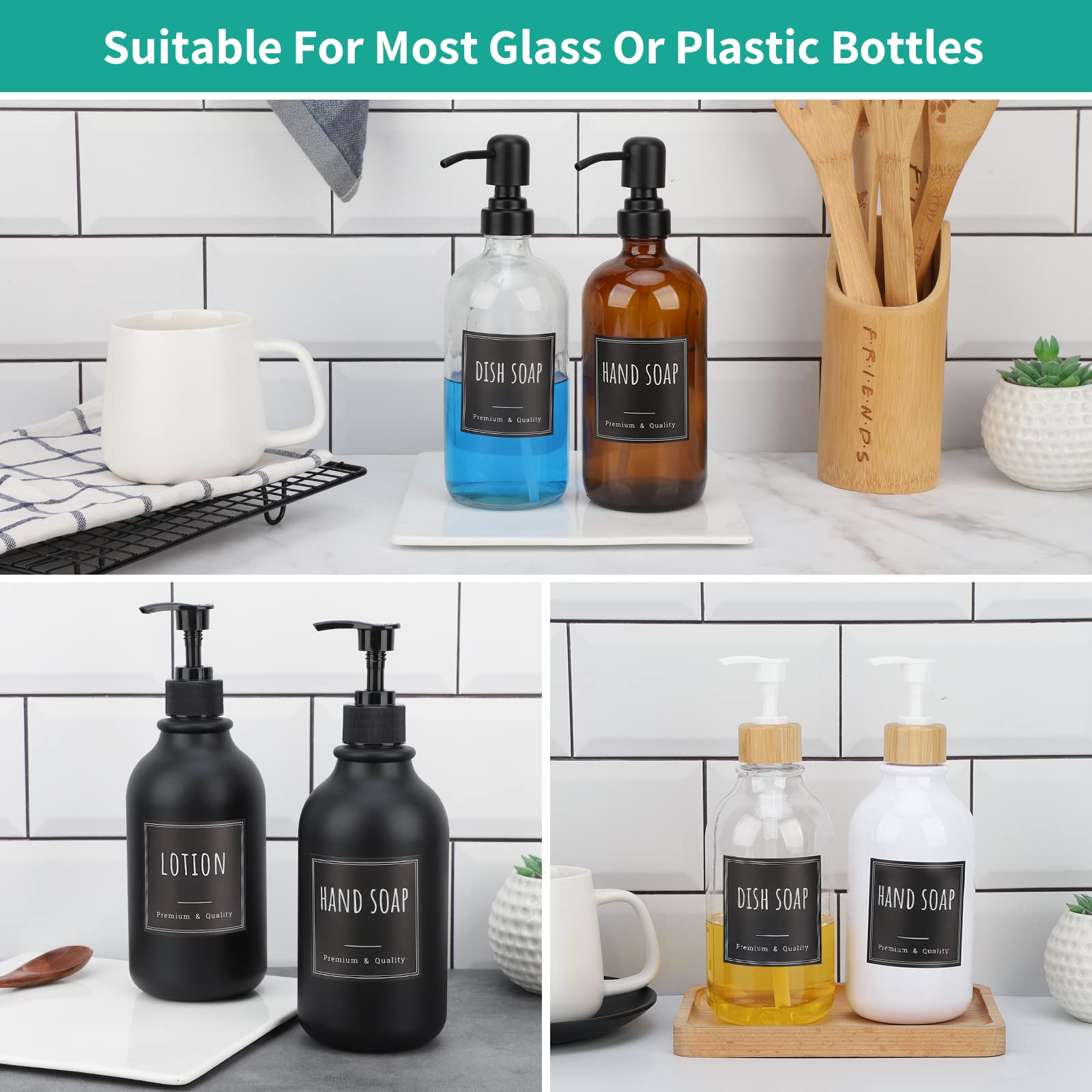 Kitchen Plastic Container Labels Snapklik.com : Kitchen Organization Labels, 18pcs Black Removable ...