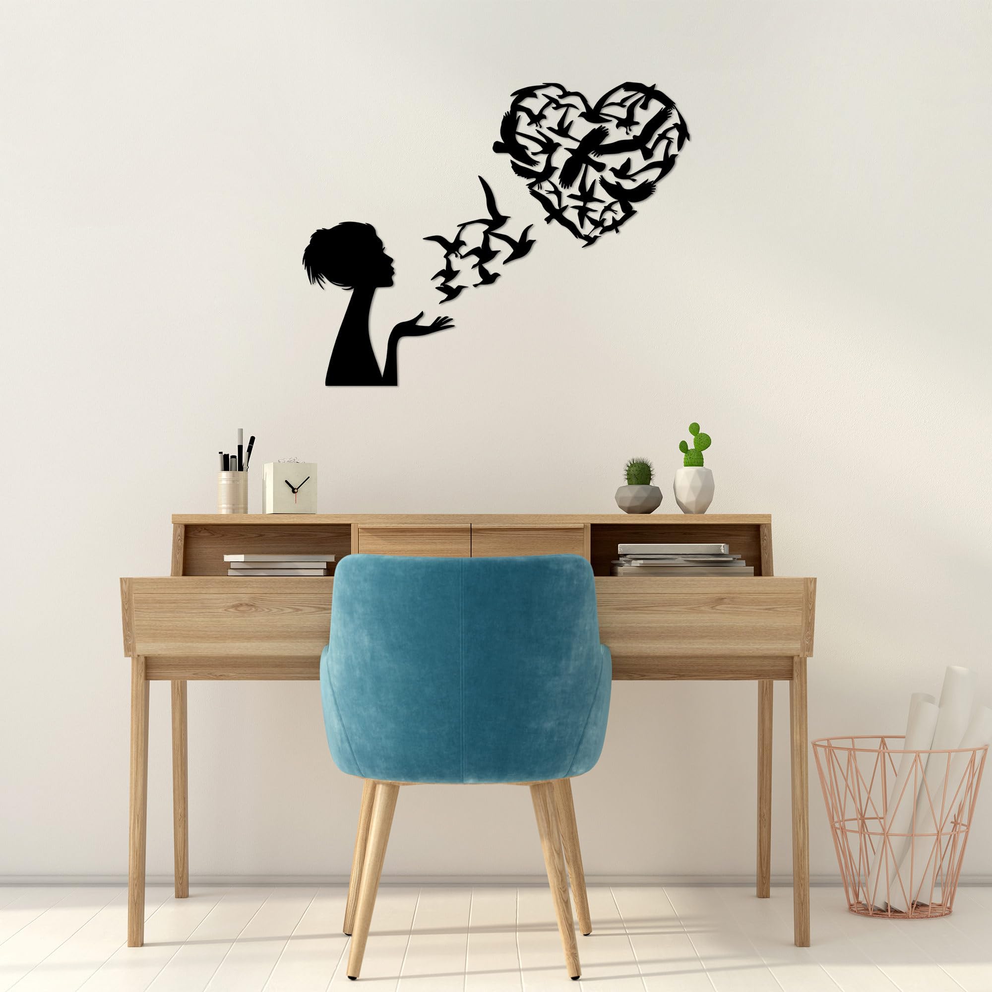 Sculpture murale métal Hanah Home moderne noir pour sublimer la maison