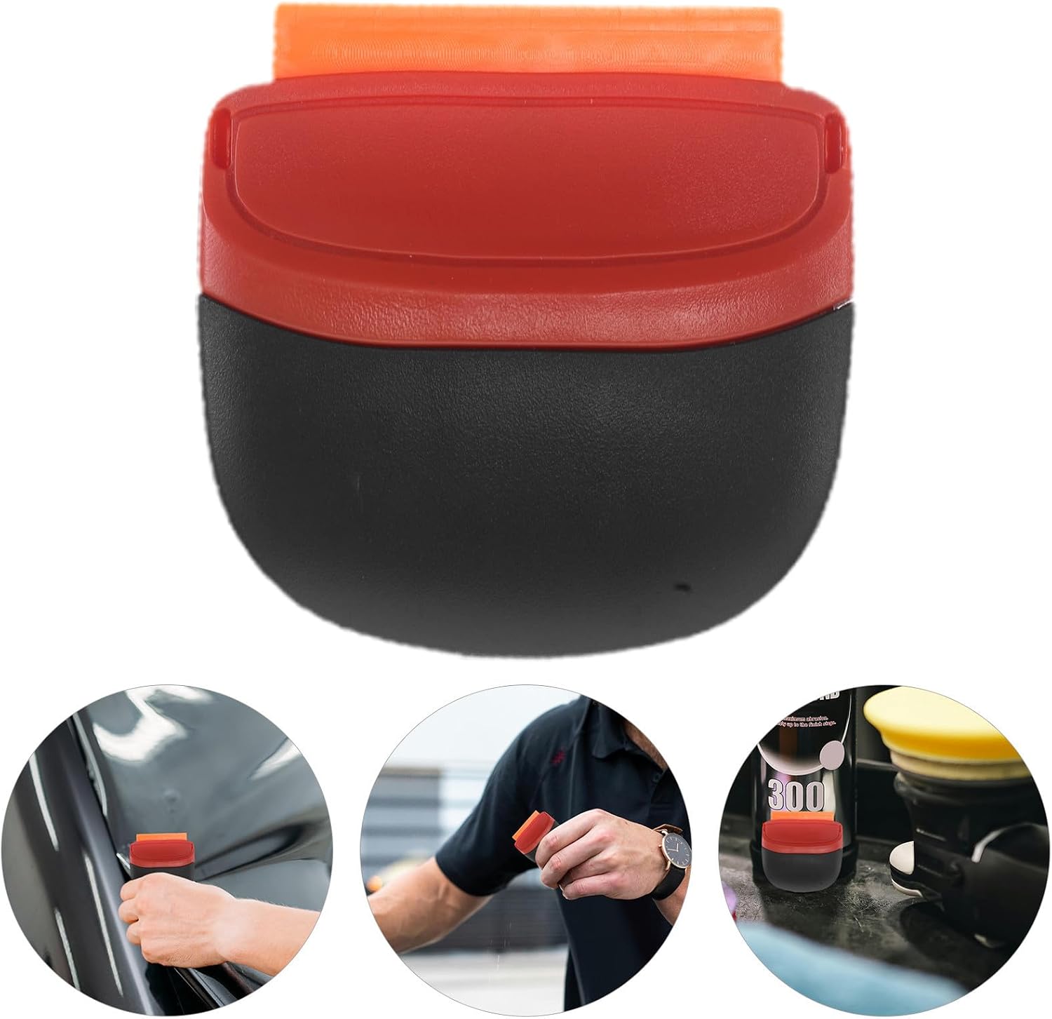 COLLBATH 10pcs Mini Plastic Razor Blade Scraper for Car Adhesive Removal