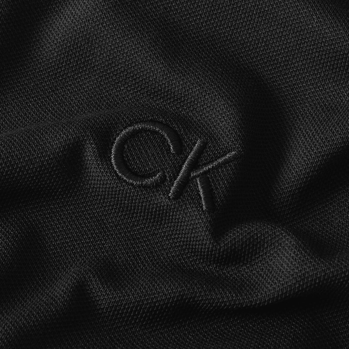 Calvin Klein Męska koszulka polo z długim rękawem ze stretchem kampusowym 2025