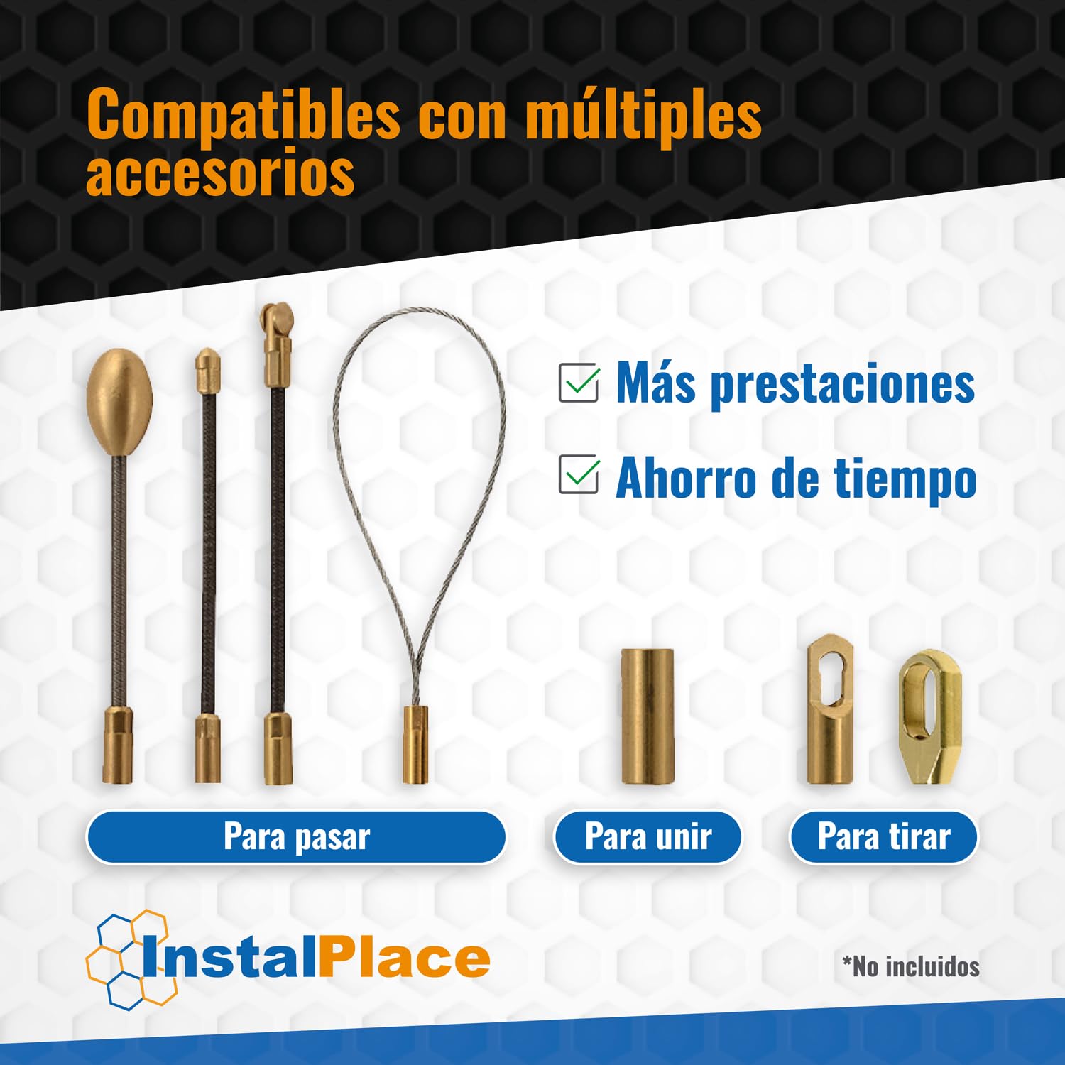 InstalPlace | Passacavi | Terminali intercambiabili con accessori | Intrecciato | Diametro 4,5 mm | 30 m