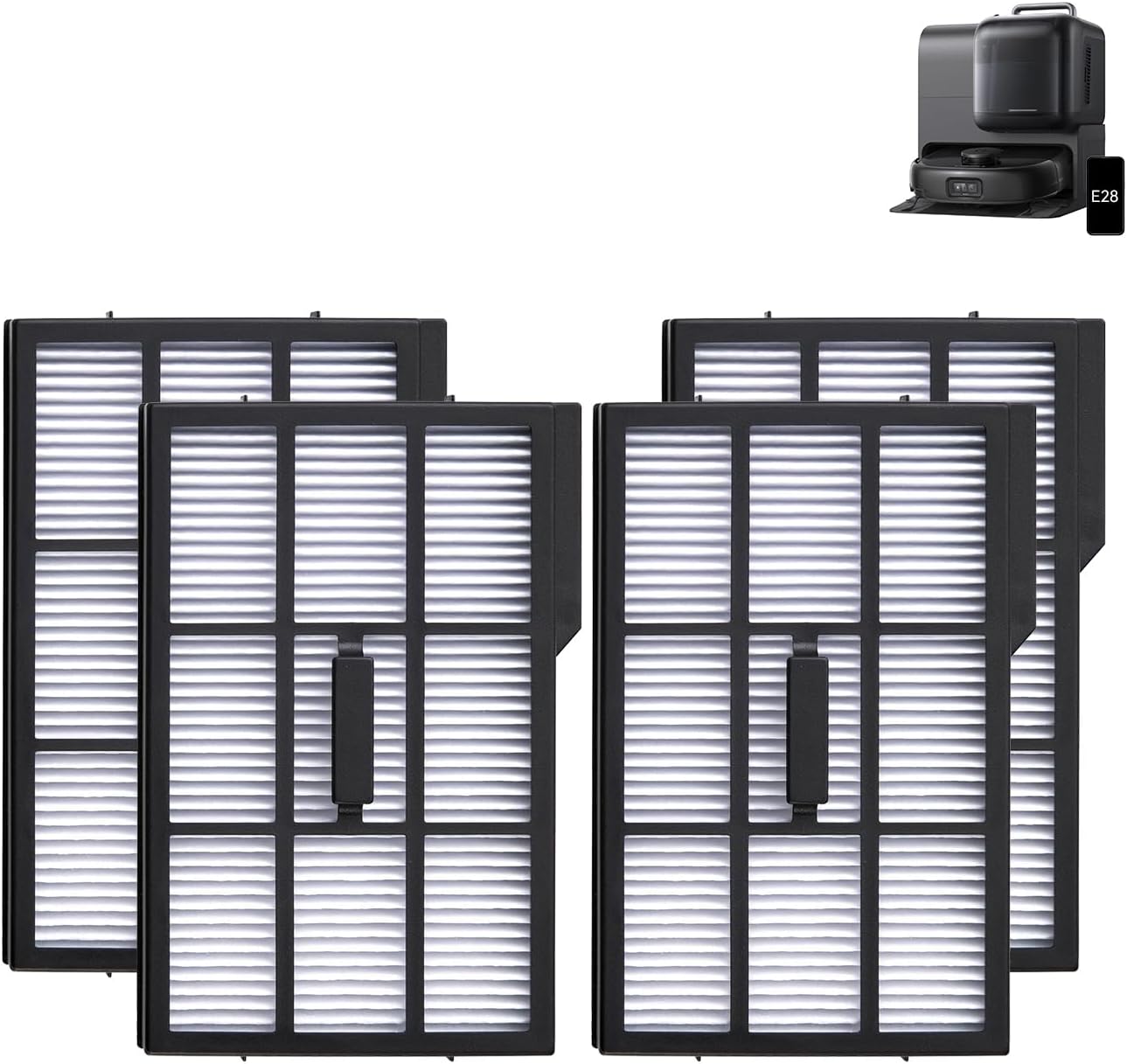 Replacement Filters For Eufy Omni E28/ Omni E25 Robot Vacuum Cleaner - Filters Accessories Kit Filters Accessories Kit - High-Efficiency Filters Replacement Parts