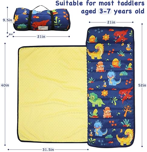 Miniatura 3 de Nap Mat - Nap Mats for Preschool, Toddler Nap Mat with Pillow and Blanket, Sleeping Bag for Kids - Large Rolled Napping Mats, Portable Kids Slumber
