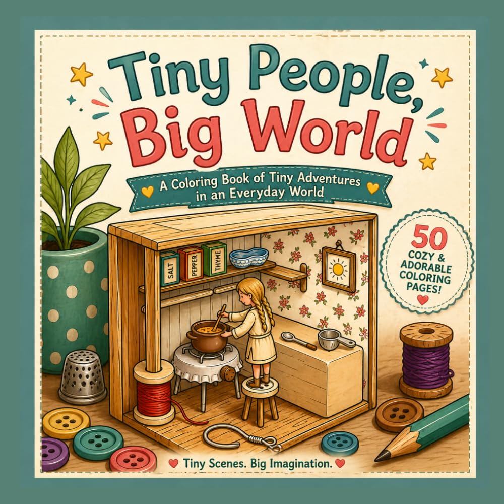 Tiny People, Big World: A Coloring Book of Tiny Adventures in an Everyday World