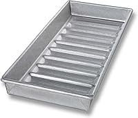 Vista 1 de USA Pan Bakeware Nonstick New England Hot Dog Bun and Lobster Roll Loaf Pan, Aluminized Steel