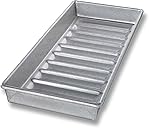 USA Pan Bakeware Nonstick New England Hot Dog Bun and Lobster Roll Loaf Pan, Aluminized Steel