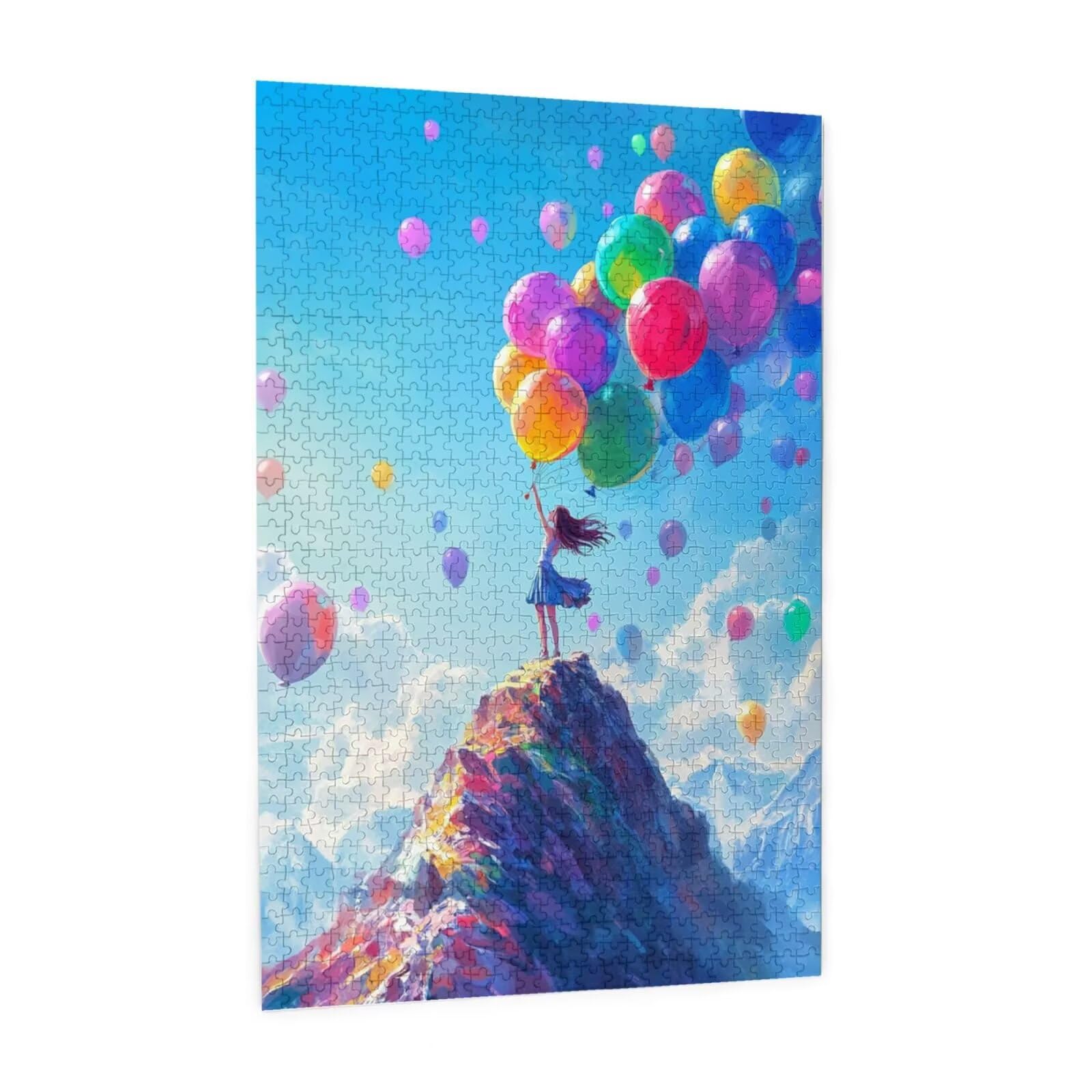 Puzzles Paisaje 1000 Adultos, Puzzle Globo con Cajas y Cartel, Juego Clásico de Puzzle Arte para Entretenimiento Adultos, Regalos de Decoración del Hogar para Pasatiempos Creativos de Mujeres 2T-1348