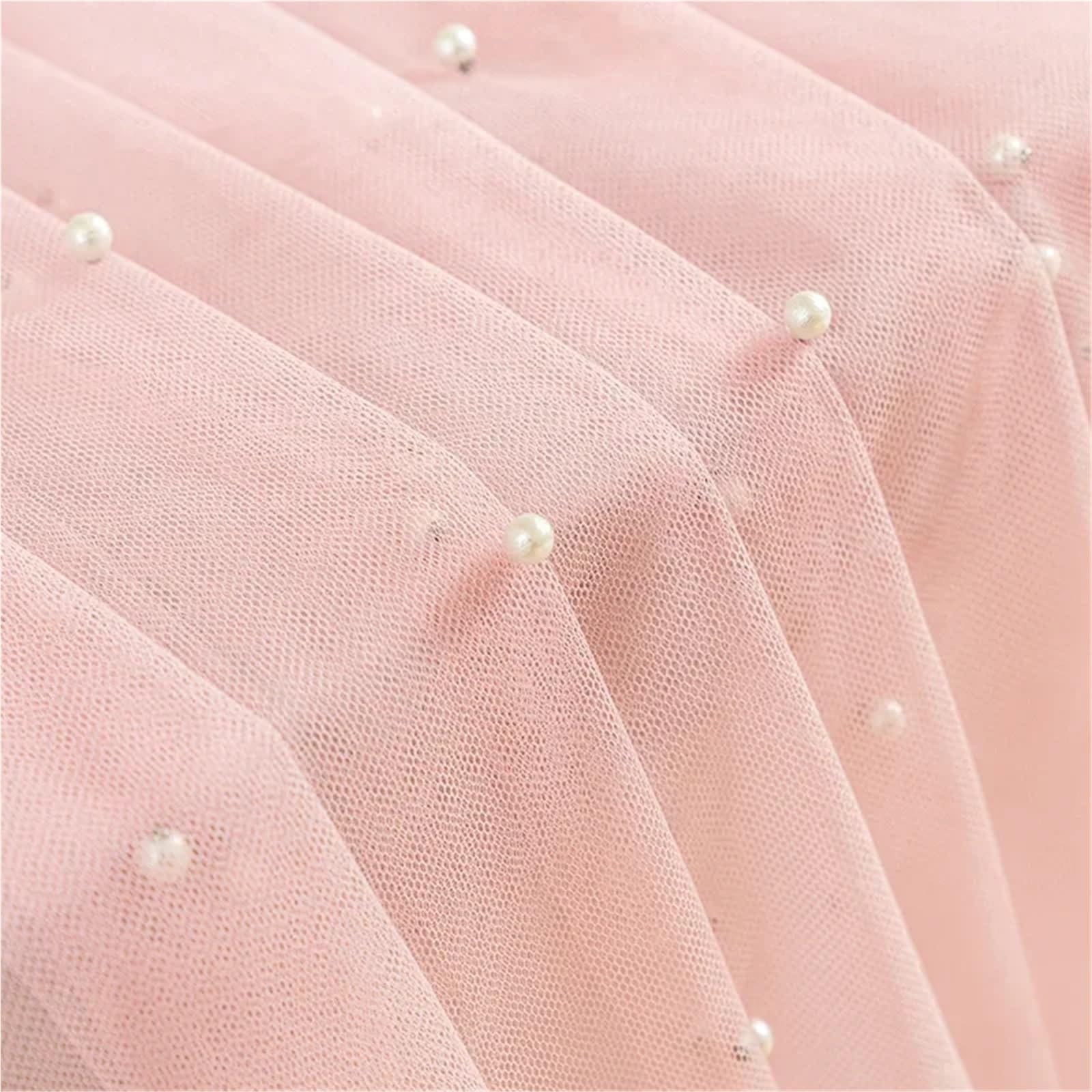 Chemin de Table à Fleurs, Lot de 2 nappes en Gaze Voile Rose Plusieurs Tailles(40X300CM)