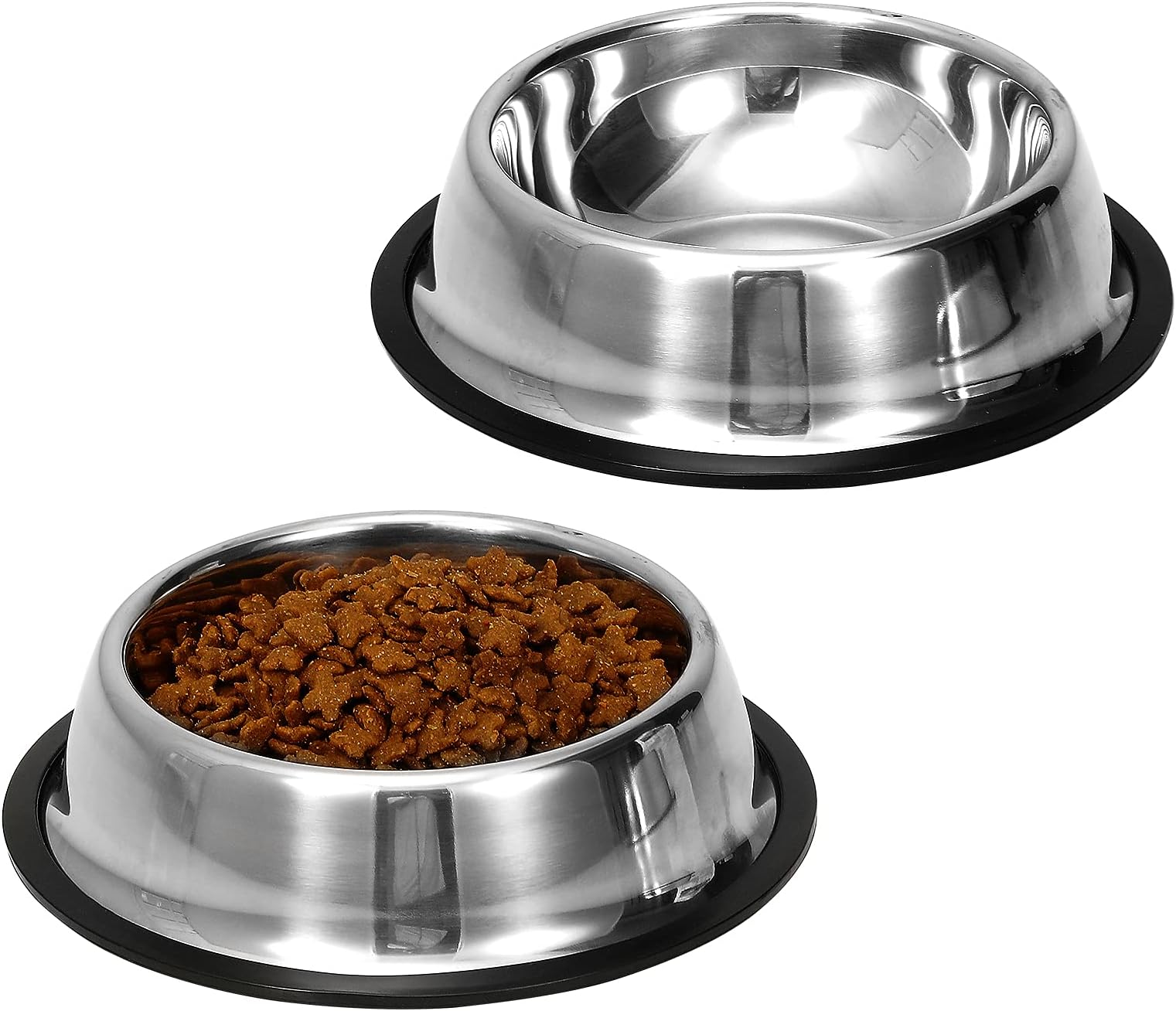 Pet Supplies Van Ness Pets Small Non Tip Stainless Steel Dog Bowl, 16
